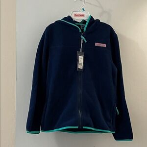 NWT Vineyard Vines Fleece Hooded Full Zip Jacket size M